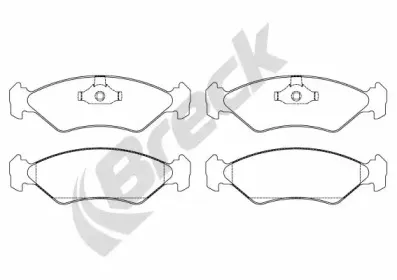 Комплект тормозных колодок, дисковый тормоз BRECK купить